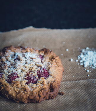 sugar sprinkled on a cookie