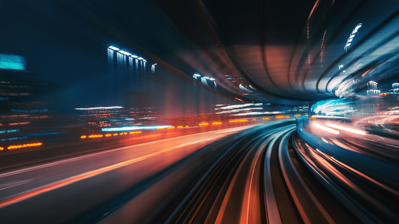 speedy driving in a tunnel