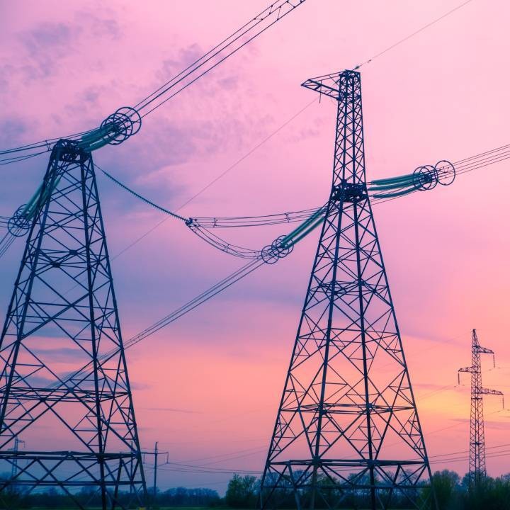 upward shot of pylon