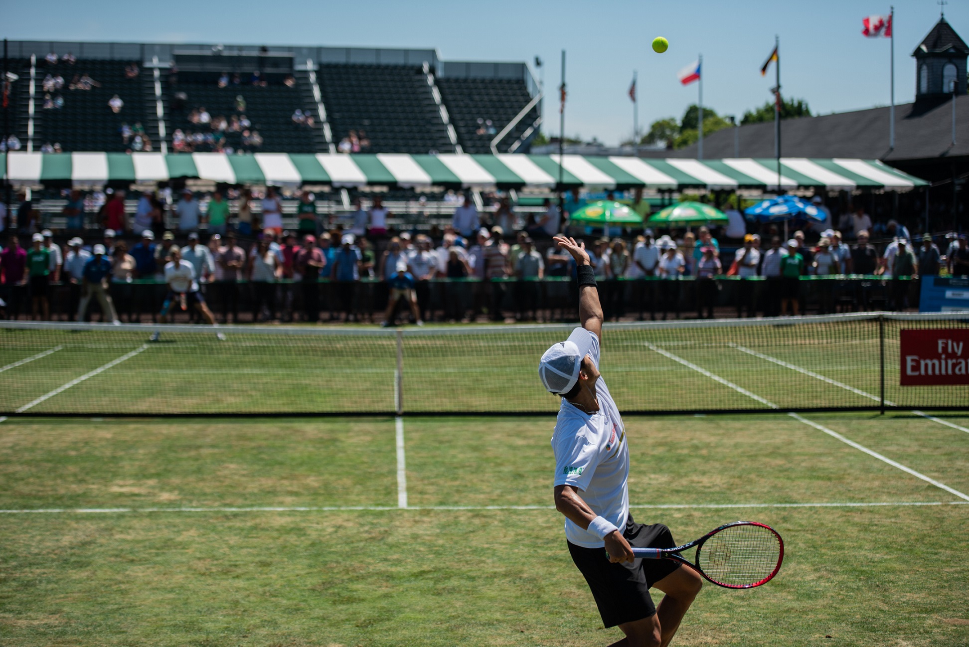 man playing tennis