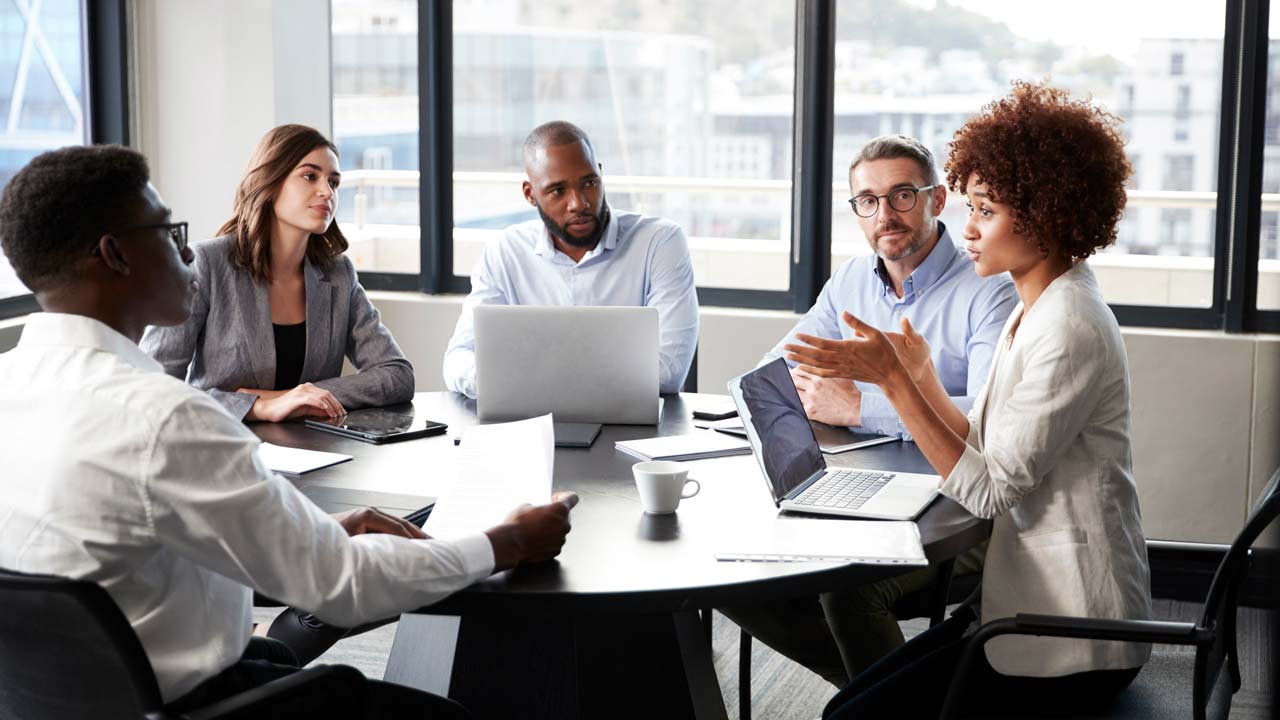 black businesswoman in meeting