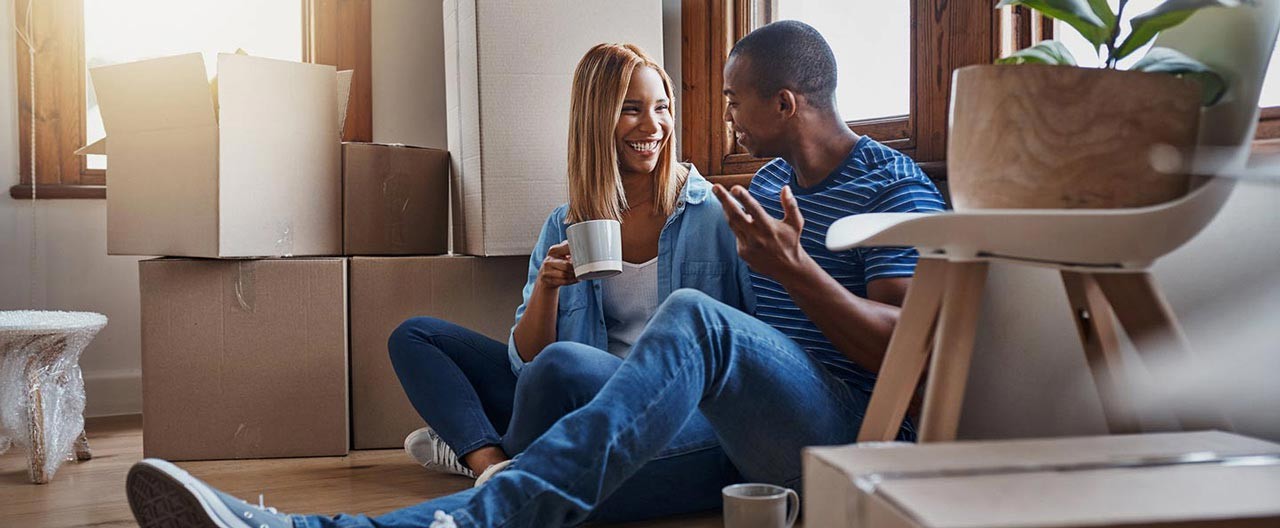 couple talking while moving