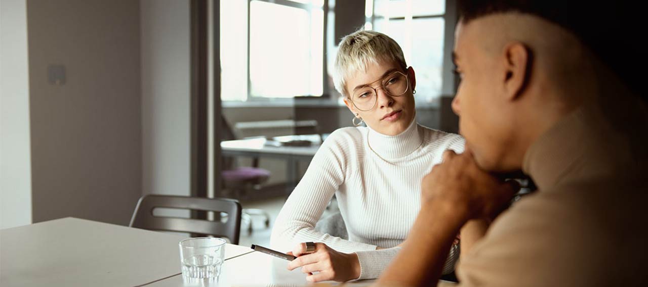 female business consultant in office