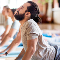 man doing yoga