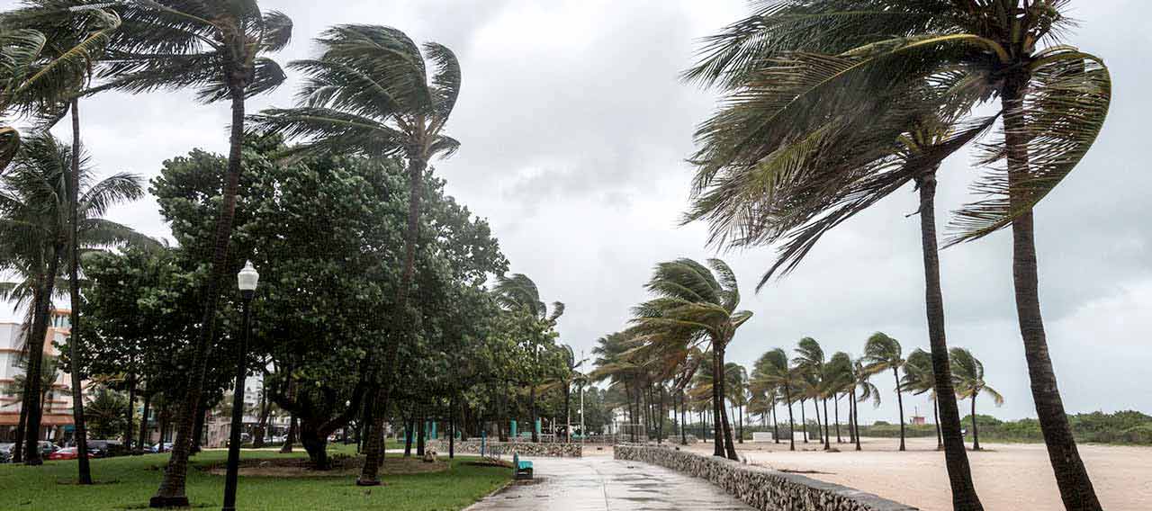 storm at the beach